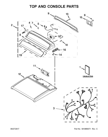Top and console parts