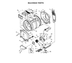 Whirlpool YWED8000DW3 bulkhead parts diagram