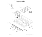 Whirlpool WFG550S0HB0 cooktop parts diagram