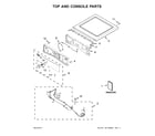 Whirlpool YWED90HEFC1 top and console parts diagram