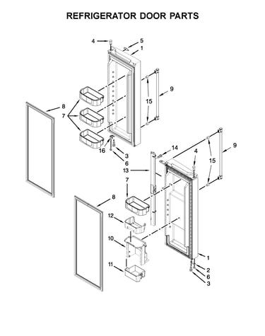 Refrigerator door parts