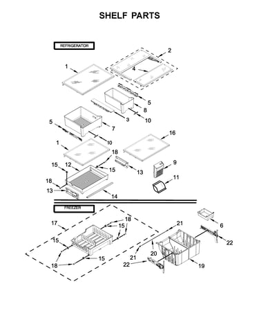 Shelf parts