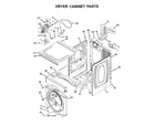 Maytag MLG22PRAWW0 dryer cabinet parts diagram