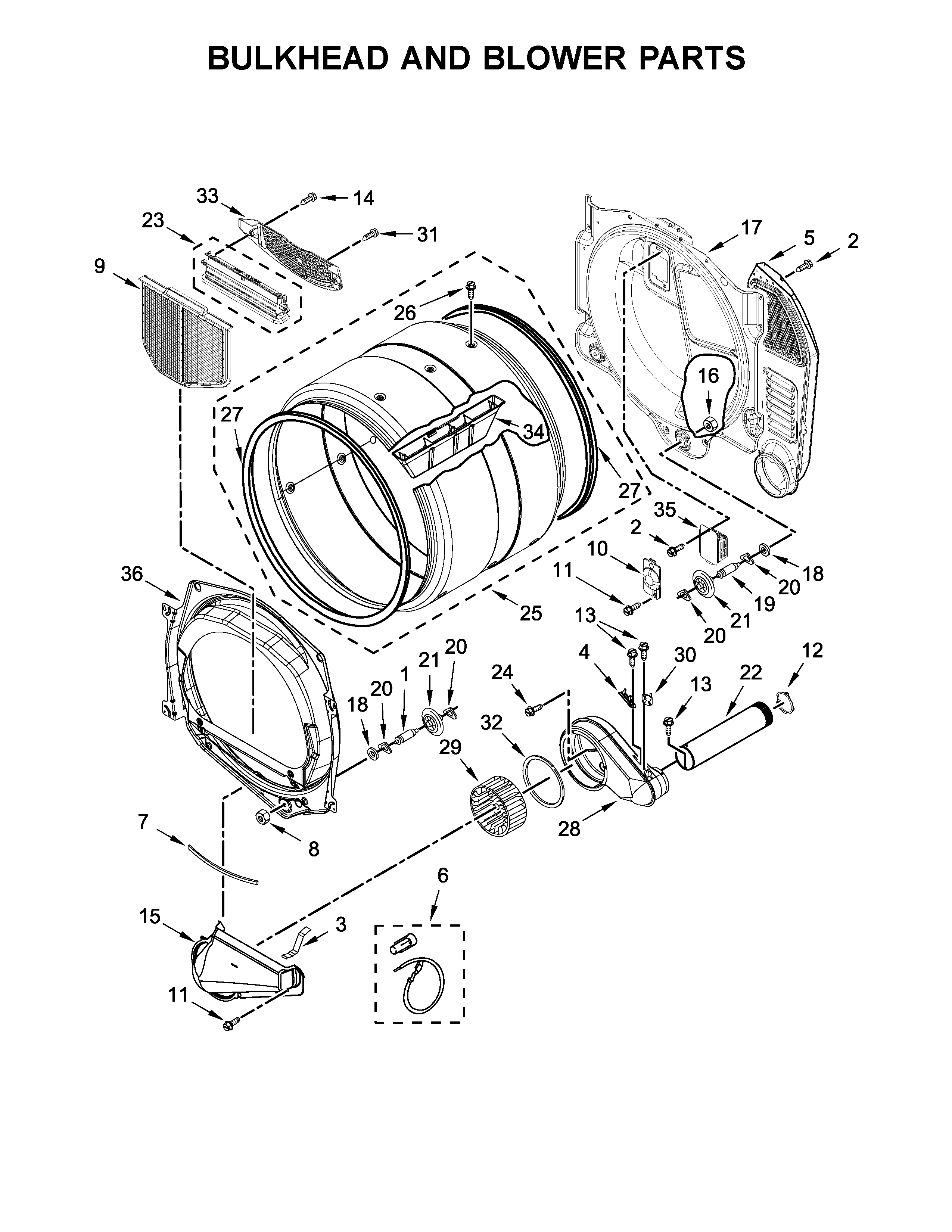 Bulkhead and blower parts