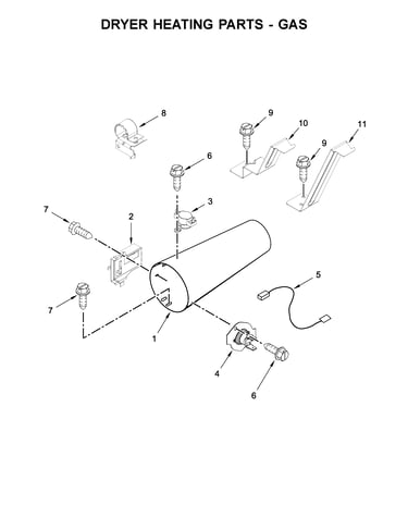 Dryer heating parts - gas
