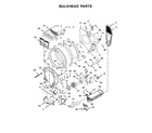 Maytag YMED8200FW1 bulkhead parts diagram