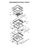 Refrigerator shelf parts