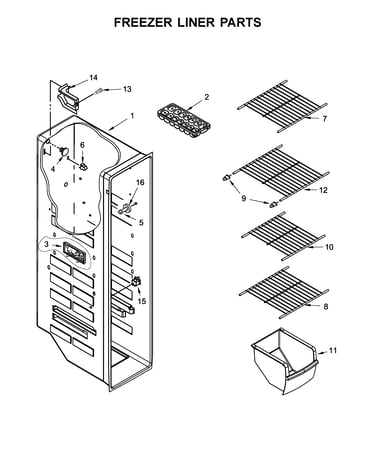 Freezer liner parts