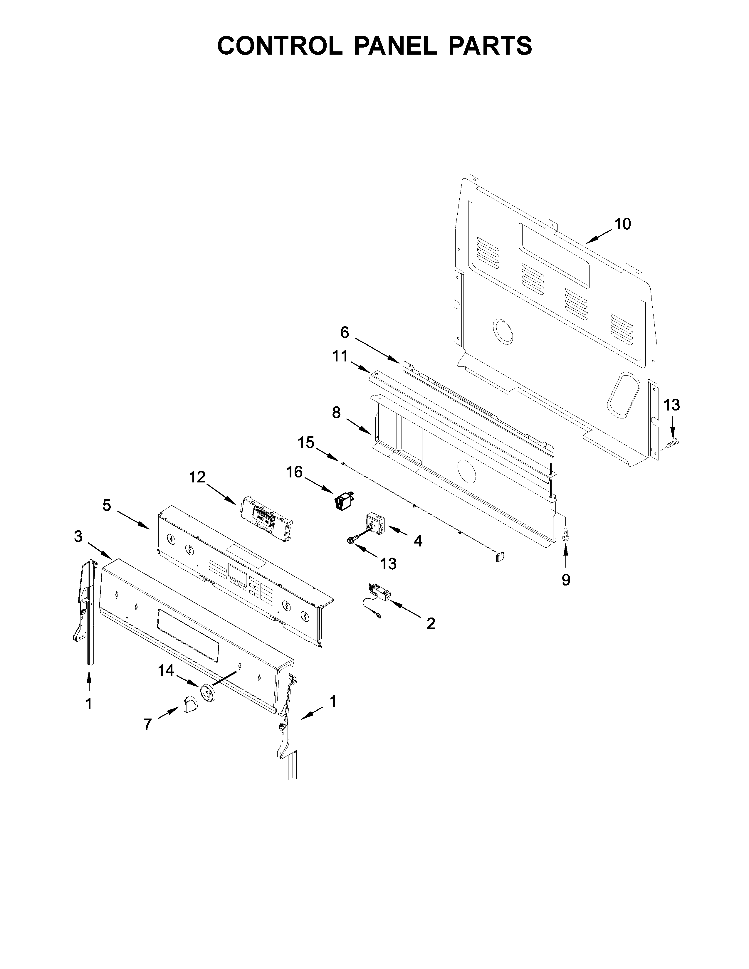Control panel parts