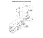 KitchenAid KDTM384ESS2 pump, washarm and motor parts diagram