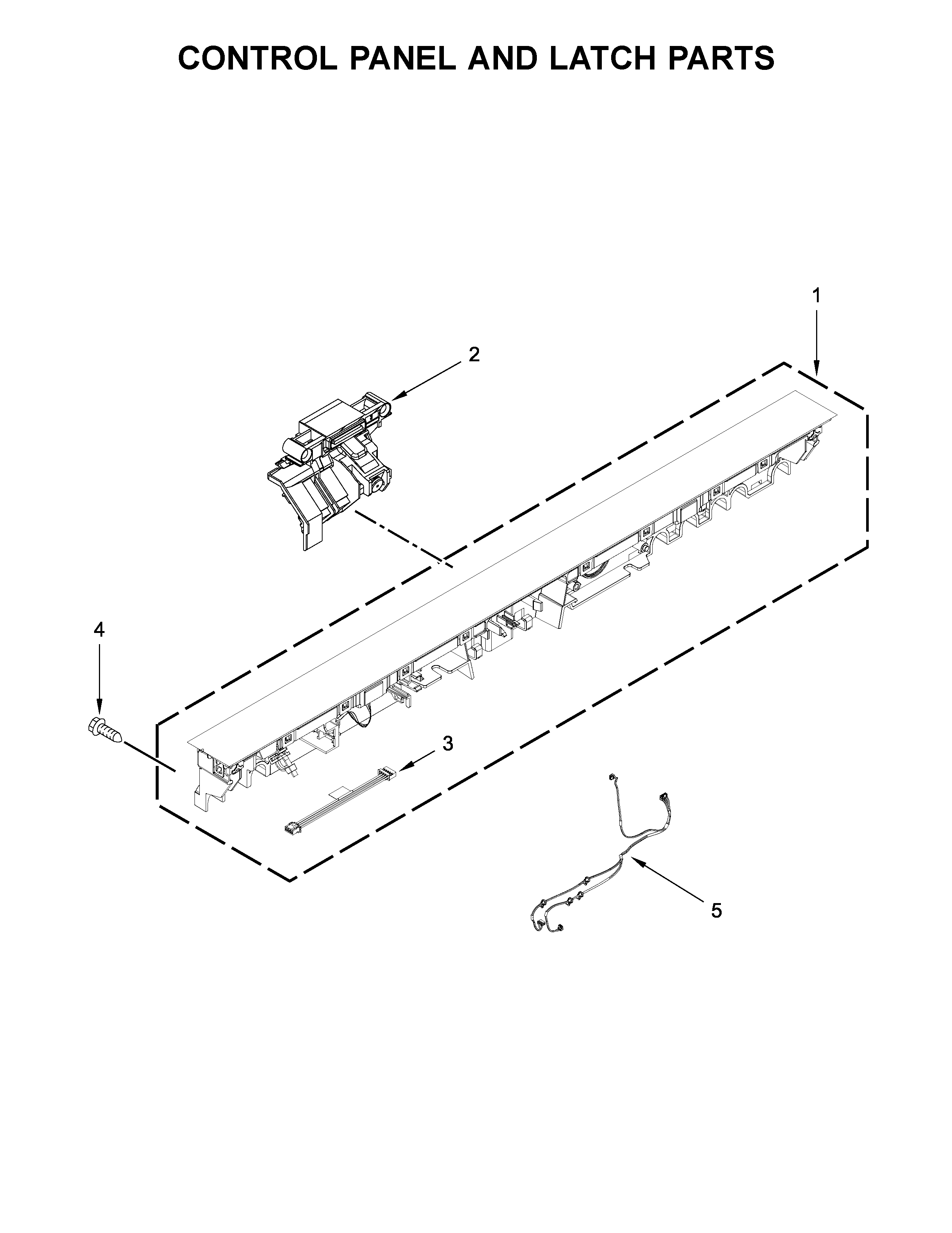 CONTROL PANEL AND LATCH PARTS