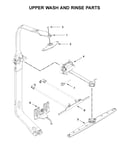 Upper wash and rinse parts