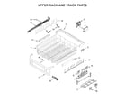 KitchenAid KDTM804ESS2 upper rack and track parts diagram