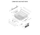 KitchenAid KDTM804ESS2 lower rack and track parts diagram
