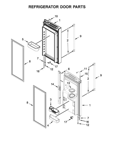 Refrigerator door parts