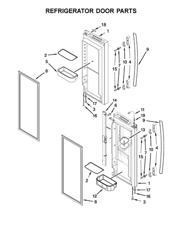 Refrigerator door parts