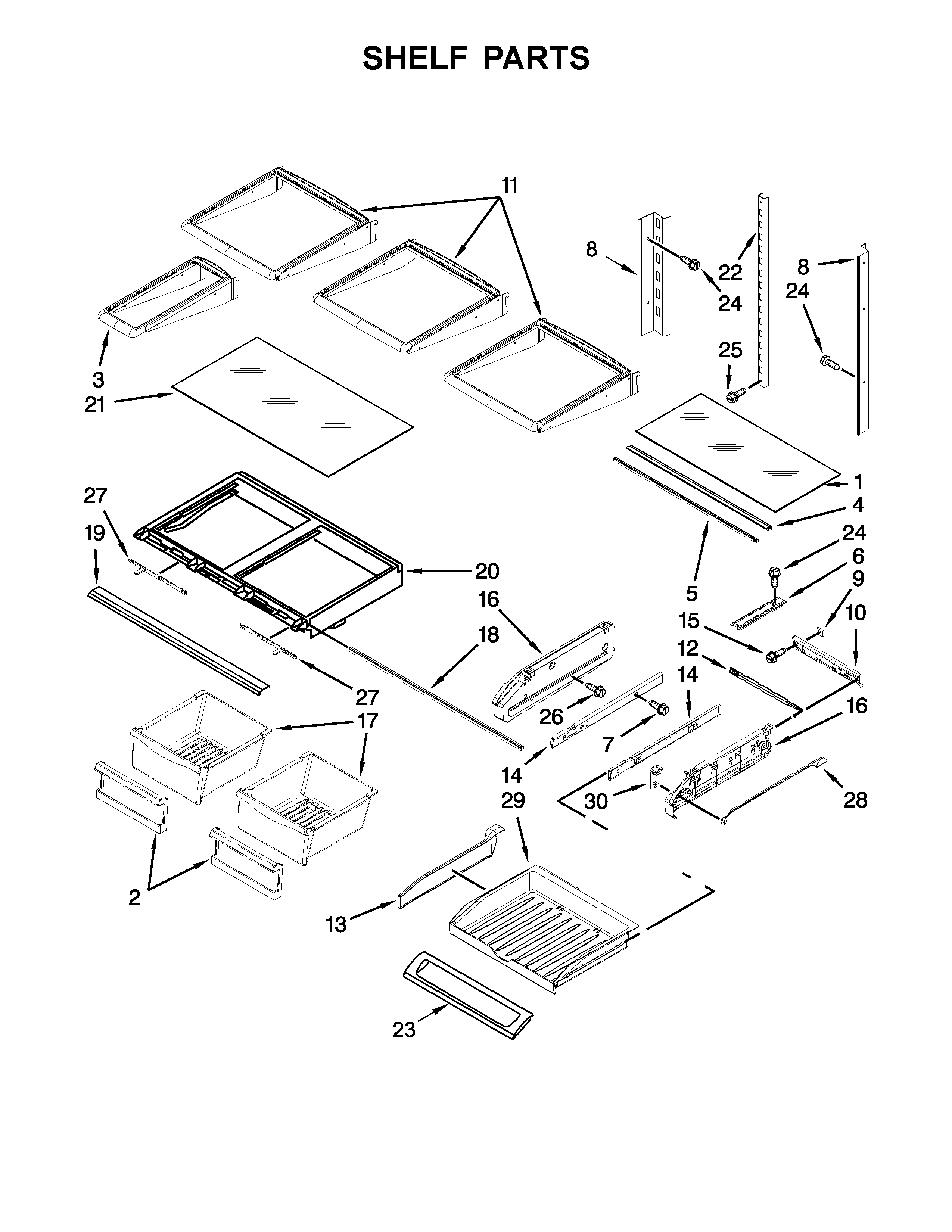 Shelf parts