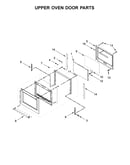 Upper oven door parts