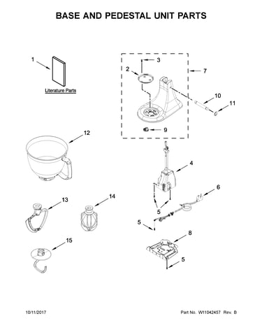Base and pedestal unit parts