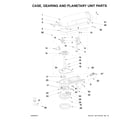 KitchenAid 5KSM45AWH0 case, gearing and planetary unit parts diagram