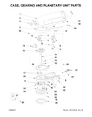 Case, gearing and planetary unit parts