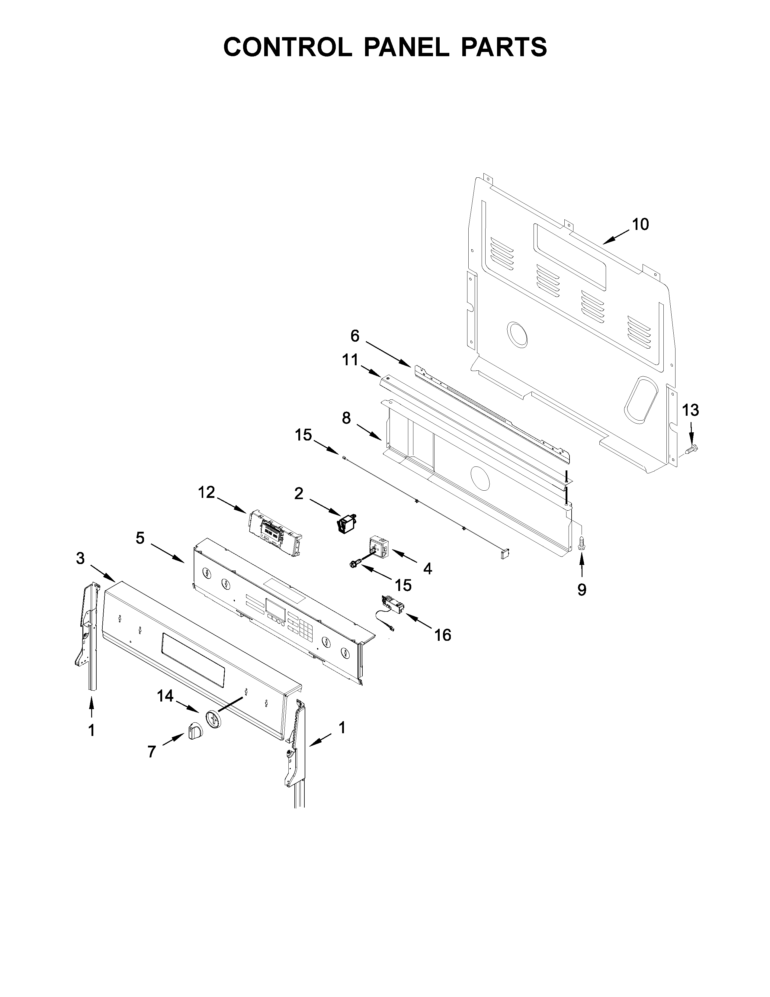 Control panel parts