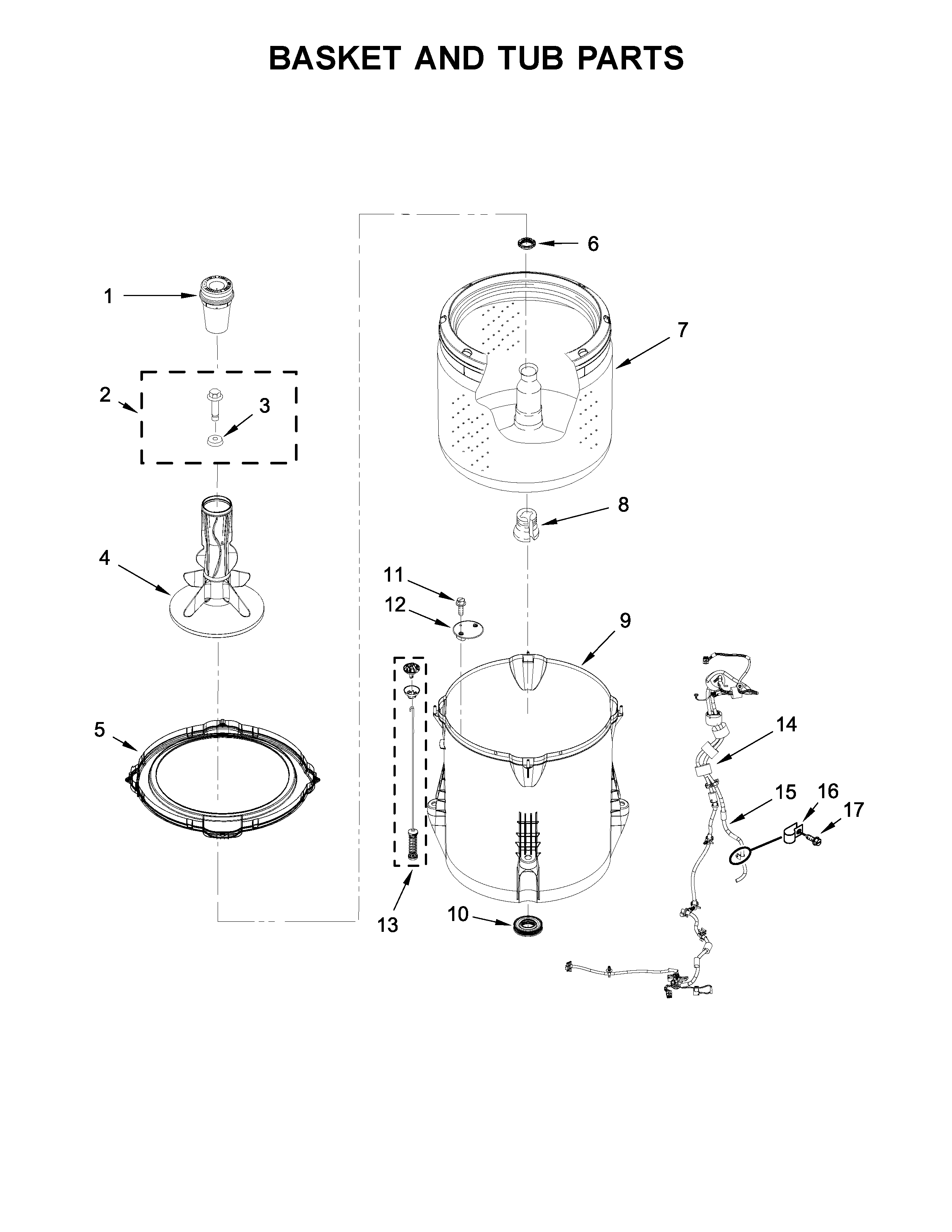 Basket and tub parts