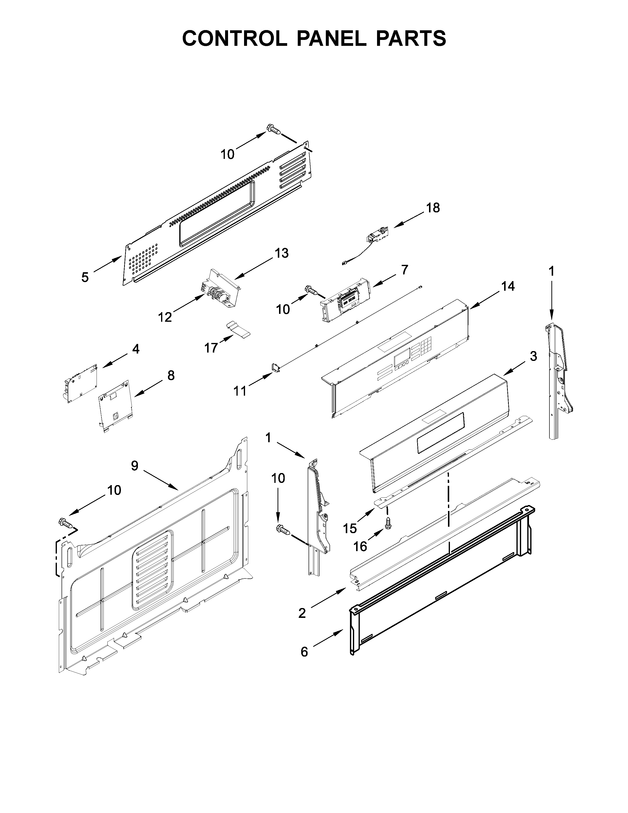 Control panel parts