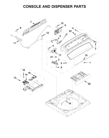 Console and dispenser parts