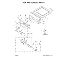 Crosley CED7464GW1 top and console parts diagram