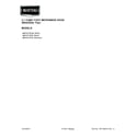 Maytag MMV5219FB2 cover sheet diagram