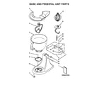 KitchenAid 5KSM150PSERI4 base and pedestal unit parts diagram