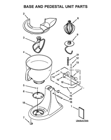Base and pedestal unit parts
