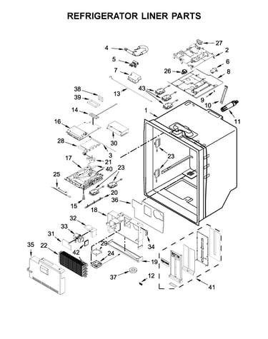 Refrigerator liner parts