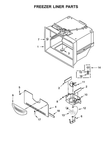 Freezer liner parts