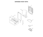 Whirlpool WRX988SIBE00 dispenser front parts diagram