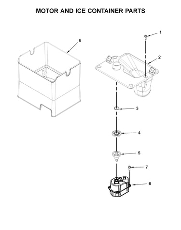 Motor and ice container parts