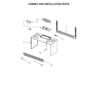 Whirlpool UMV1160CS0 cabinet and installation parts diagram