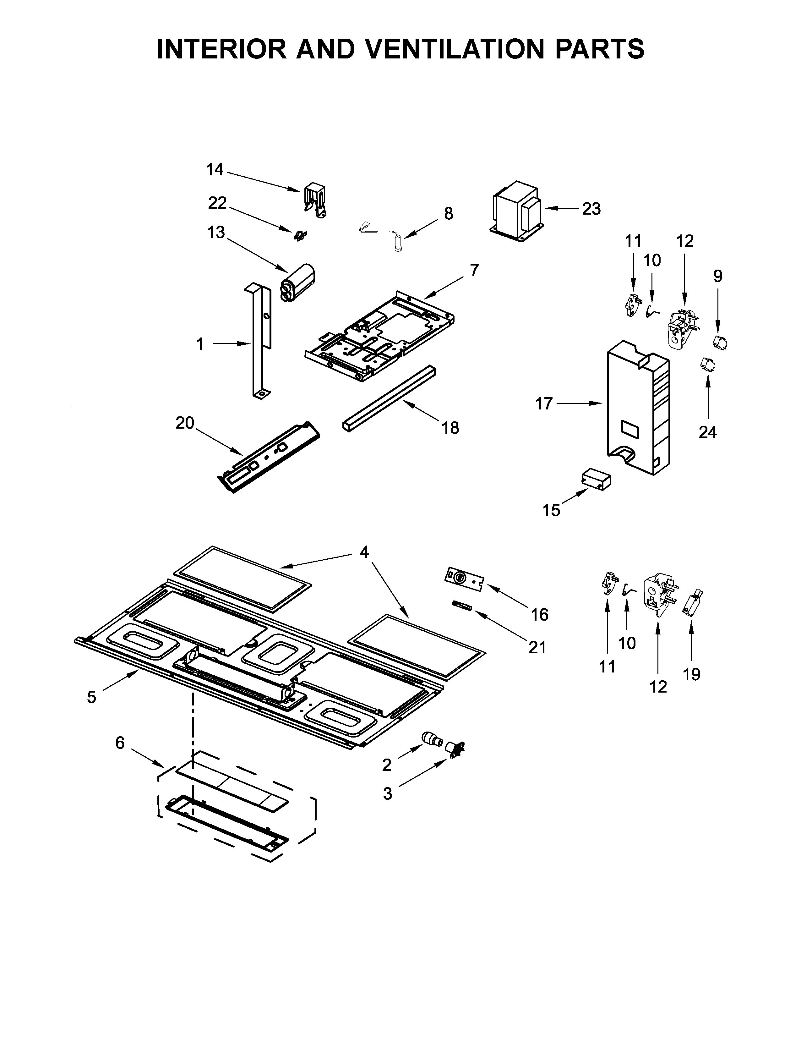 INTERIOR AND VENTILATION PARTS