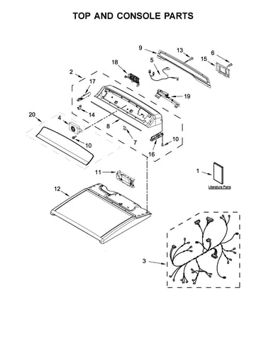 Top and console parts