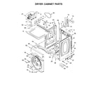 Maytag MLE20PDCGW0 dryer cabinet parts diagram