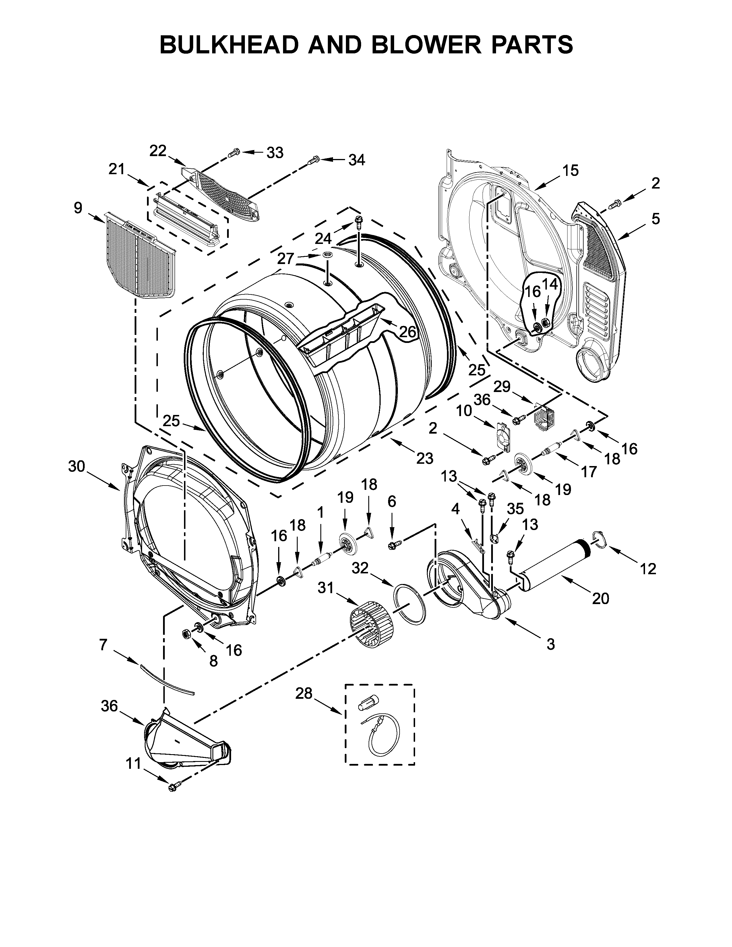 Bulkhead and blower parts