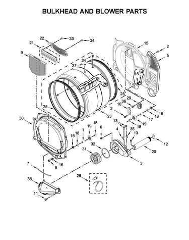 Bulkhead and blower parts