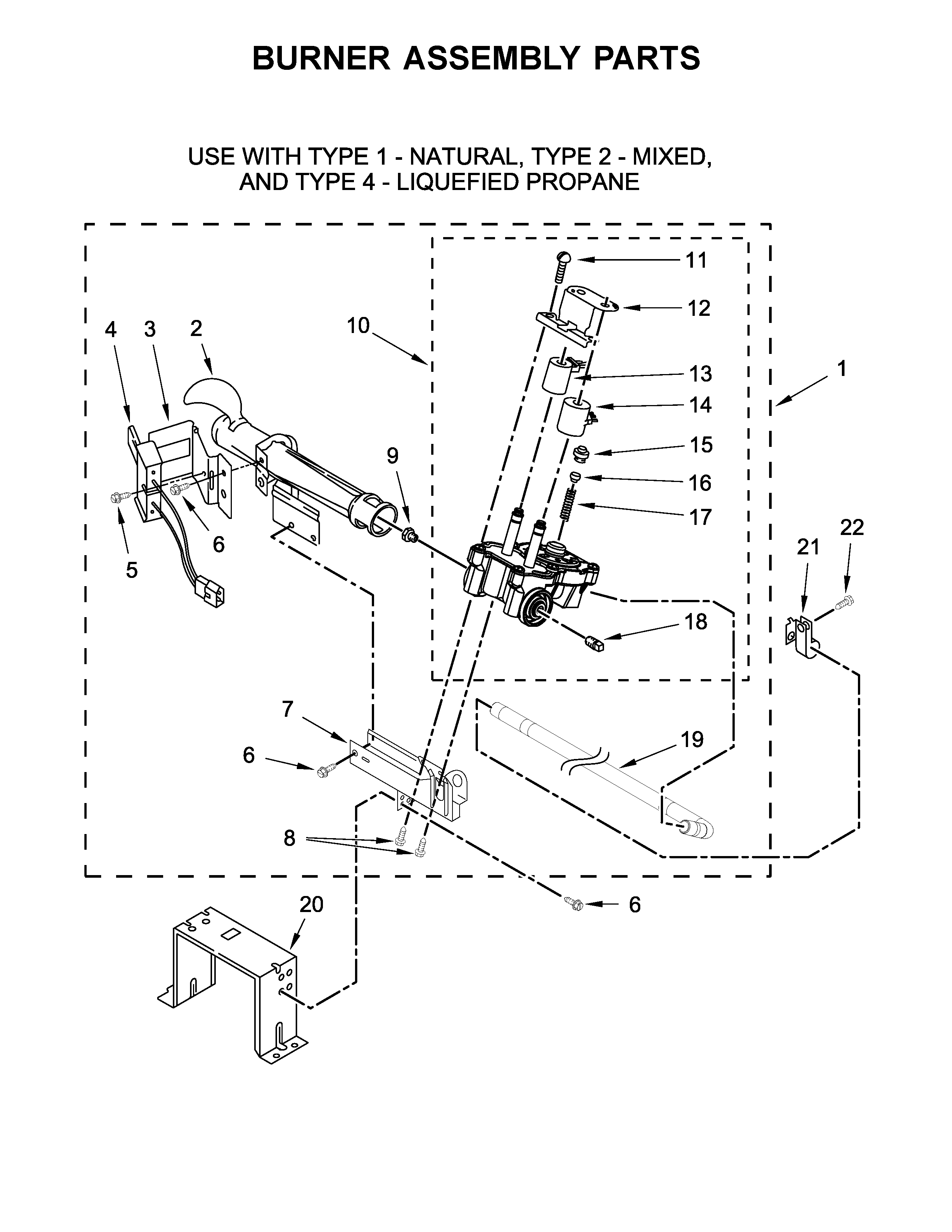 BURNER ASSEMBLY PARTS