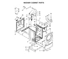 Maytag MLE20PNCGW0 washer cabinet parts diagram