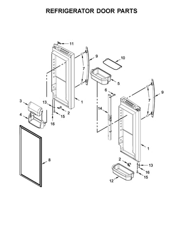 Refrigerator door parts