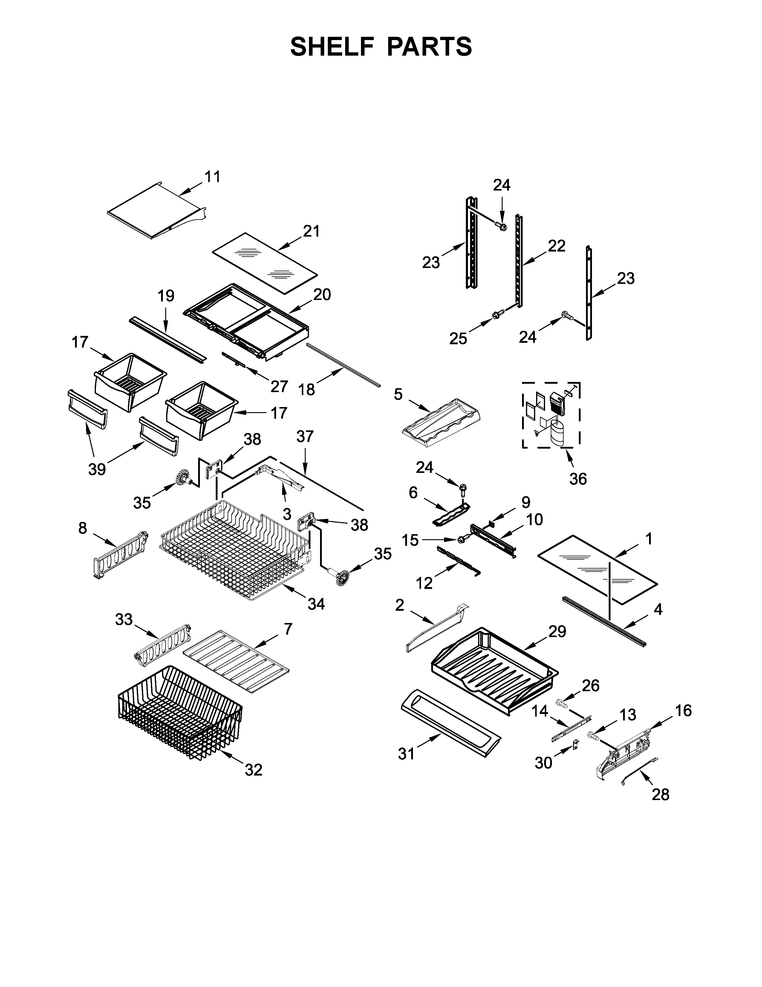 Shelf parts