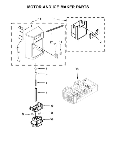 Motor and ice maker parts