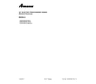 Amana AER6303MFS0 cover sheet diagram