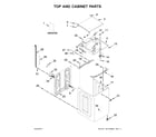 Whirlpool WTW8700EC1 top and cabinet parts diagram